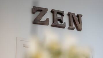 A wall with the word "ZEN" in large letters.