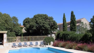 A heated pool