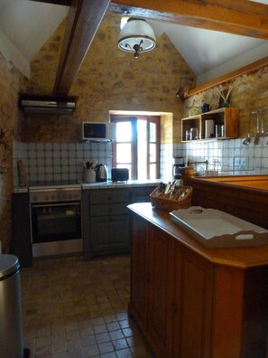 Fridge, microwave, oven, stovetop - "Charming troglodyte house near Sarlat (Vitrac)