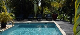 SEASONAL RENTAL VILLA STANDING 3/4 PERS (2 ADULT / 2 NFE). POOL SPA SAUNA