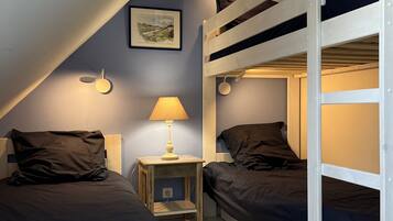 2 bedrooms, iron/ironing board, WiFi, bed sheets