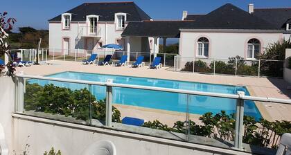Belle Île en Mer, casa 6-7 p., Piscina, vista al mar