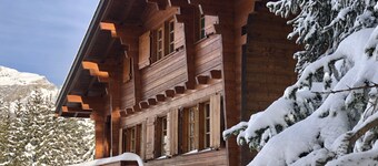 Chalet all in wood, nature, crazy charm, 1.5 km from Crans Montana. 