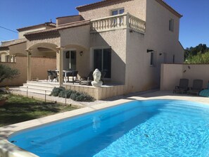 Outdoor pool, a heated pool