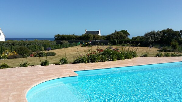 Beheizter Pool, Liegestühle