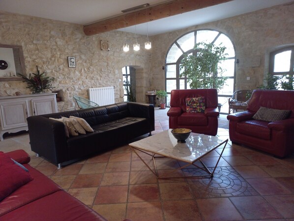 TV, fireplace, DVD player, books