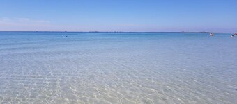 The feet in water ocean