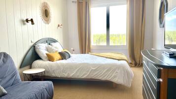 2 slaapkamers, een strijkplank/strijkijzer, gratis wifi