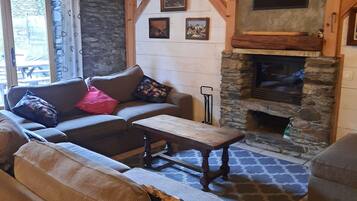 TV, fireplace, DVD player