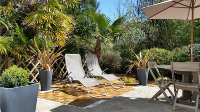 Breton house in a typical seaside village - Sainte-Barbe