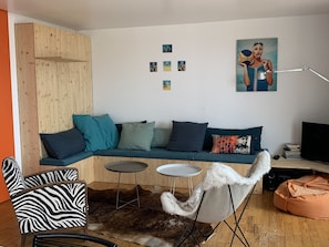 Smart TV, DVD player, stereo - Breathtaking sea view 1st ocean line - Contemporary decor (Saint-Jean-De-Luz)