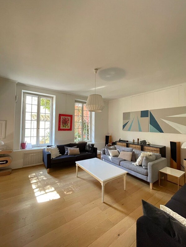 TV, fireplace, DVD player, books