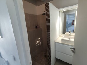 Shower, hair dryer, towels - Small furnished house with pool Le Robert Martinique (LE ROBERT)