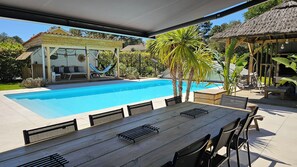 A heated pool