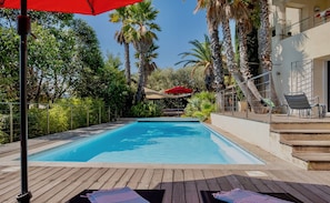 Piscine extérieure, piscine chauffée