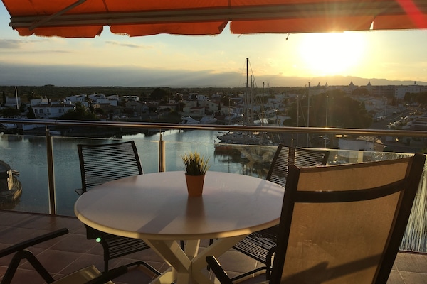 le couche de soleil vue du balcon