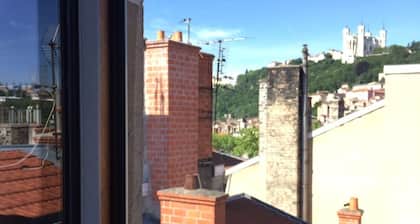 Centro de Lyon, loft único con terraza y vista de 360 °