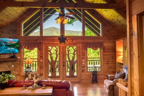 Smart TV, fireplace, DVD player