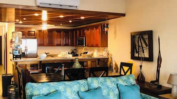 Smart TV, DVD player, books