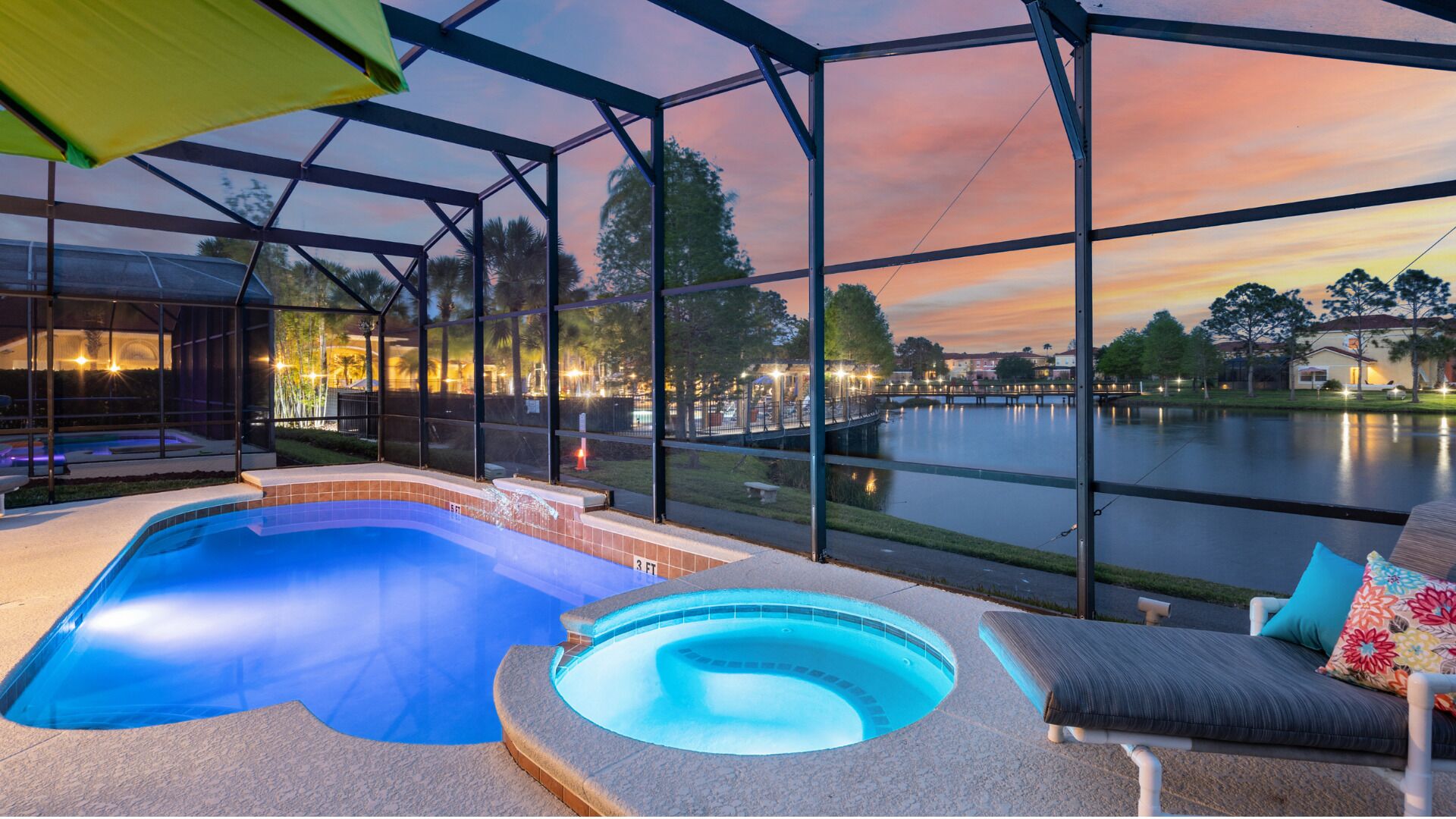 Outdoor pool, a heated pool