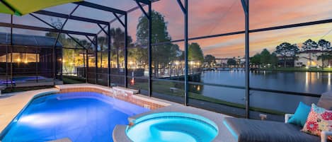 Outdoor pool, a heated pool