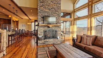 Smart TV, fireplace, DVD player, table football