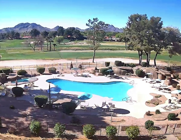 Outdoor pool, a heated pool