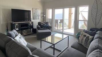 Televisor intel·ligent, llar de foc i llibres