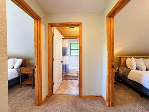 4 bedrooms, iron/ironing board, travel cot, WiFi