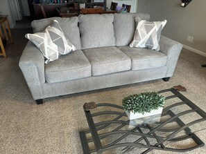 Smart TV, DVD player, video library, stereo