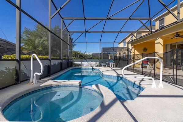 A heated pool
