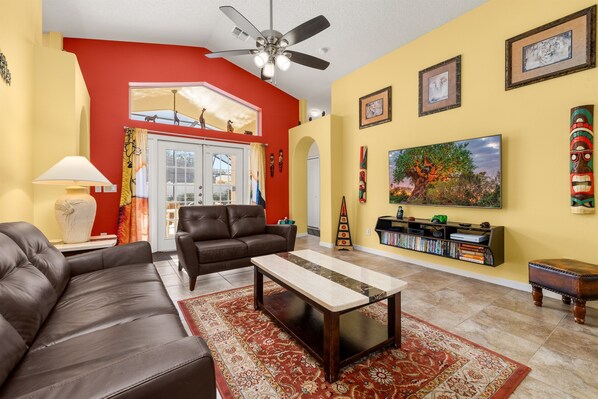 Smart TV, video games, DVD player, books