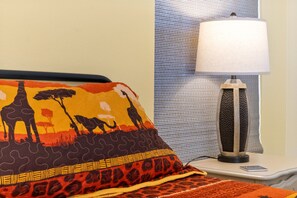 4 bedrooms, iron/ironing board, travel cot, WiFi