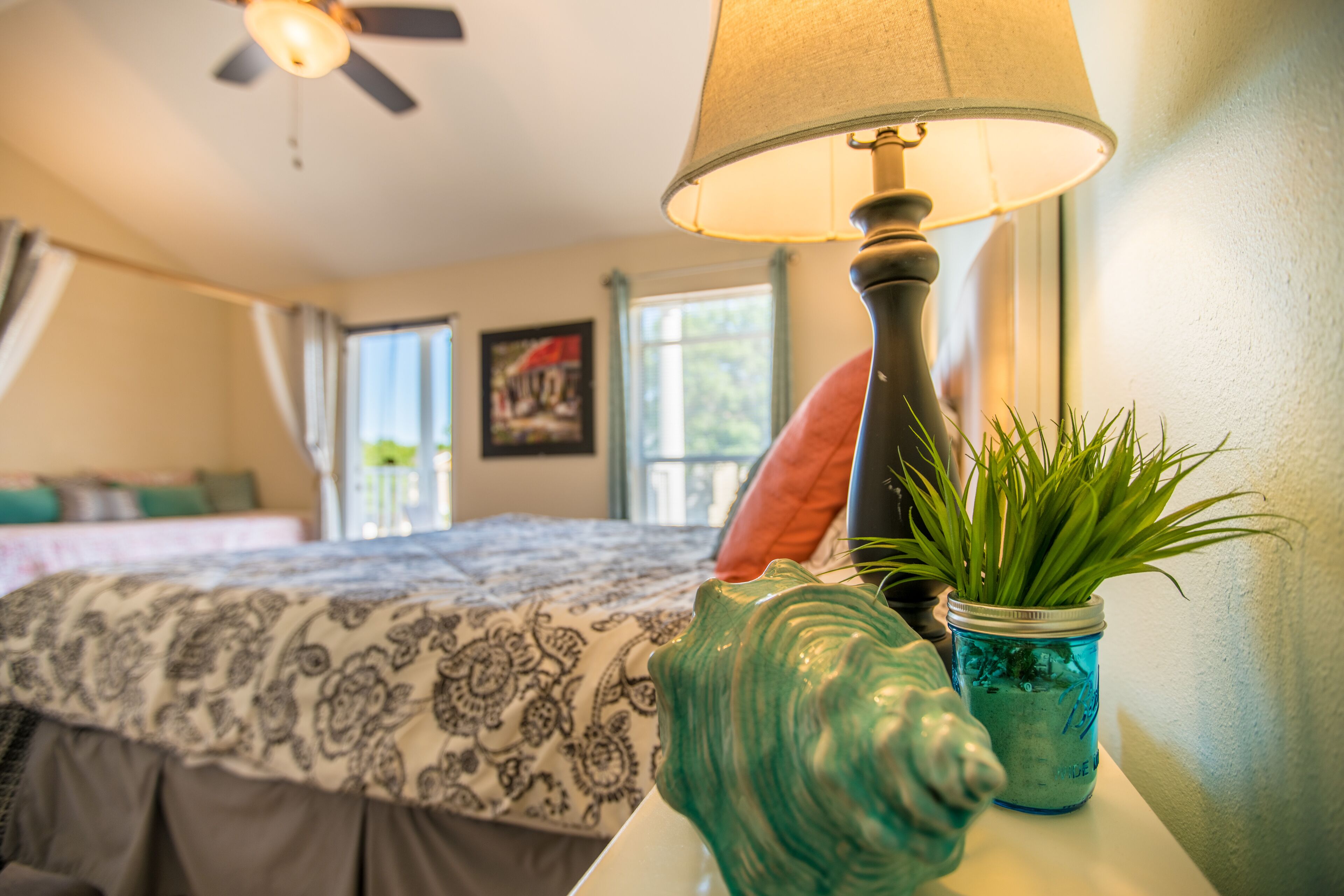 3 bedrooms, memory foam beds, desk, iron/ironing board