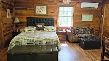 Smart TV, fireplace, DVD player, books