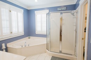 Combined shower/bathtub, hair dryer, towels, soap - WALK TO THE BEACH !! BOOK THIS 5 STAR PLACE! (Tybee Island)