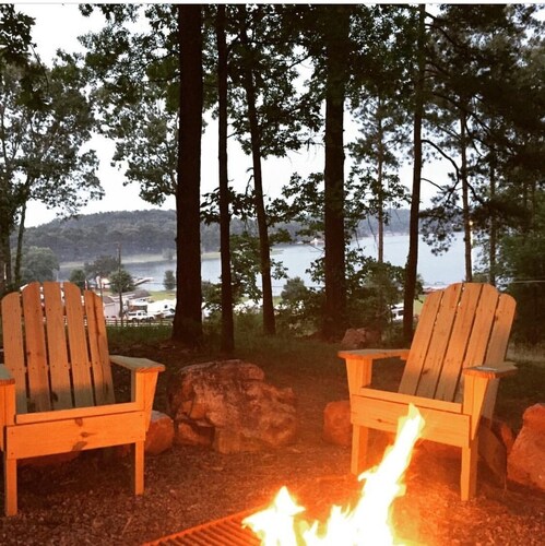 Tan Yurt On Beautiful Logan Martin Lake. Located in Clear Creek Cove RV Resort.