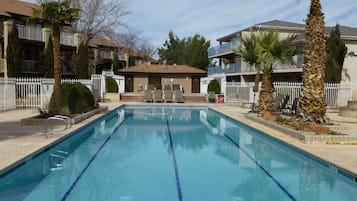 Outdoor pool, a heated pool