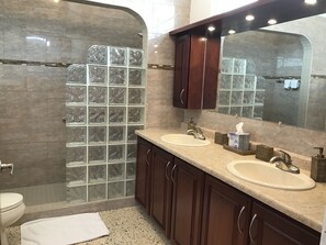 Shower, hair dryer, bidet, towels - Spacious Gated "Sea View" House Overlooking the Caribbean (Patillas)