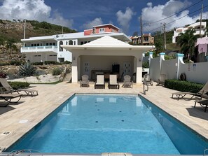 Outdoor pool, a heated pool