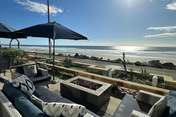 Beachfront patio to enjoy the view