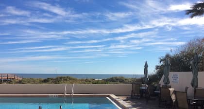 Ocean Front 1 Bedroom Condo With Heated Pool just outside the balcony