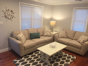 TV, DVD player, stereo