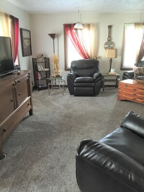 TV, fireplace, DVD player, books - Main Floor 2 bedroom, 1 bath, Easy Walk to Mayo Clinic, trails, parks, shopping (Rochester)
