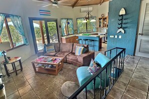 TV connectée, lecteur de DVD, livres, vidéothèque