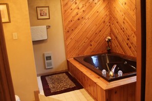 Combined shower/bathtub, jetted bath