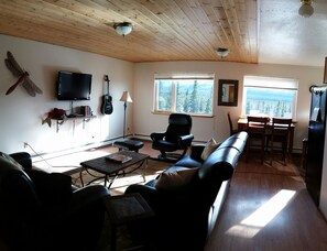 Smart TV, DVD player, books