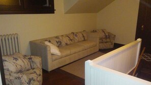 TV, DVD player, ping pong, books