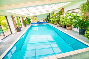 Indoor pool, a heated pool