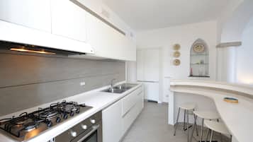 Fridge, oven, stovetop, dishwasher